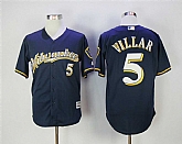 Milwaukee Brewers #5 Jonathan Villar Navy Flexbase Collection Stitched MLB Jersey,baseball caps,new era cap wholesale,wholesale hats