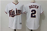 Minnesota Twins #2 Brian Dozier White New Cool Base Stitched Jersey,baseball caps,new era cap wholesale,wholesale hats