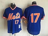 New York Mets #17 Keith Hernandez Blue Mitchell And Ness Throwback Pullover Stitched Jersey,baseball caps,new era cap wholesale,wholesale hats