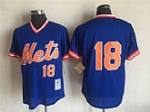 New York Mets #18 Darryl Strawberry Blue Mitchell And Ness Throwback Pullover Stitched Jersey,baseball caps,new era cap wholesale,wholesale hats