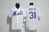 New York Mets #31 Mike Piazza White New Cool Base Stitched Jersey,baseball caps,new era cap wholesale,wholesale hats