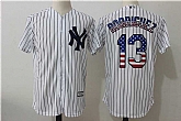 New York Yankees #13 Alex Rodriguez  White USA Flag Fashion Stitched Baseball Jersey,baseball caps,new era cap wholesale,wholesale hats