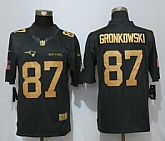 Nike Limited New England Patriots #87 Gronkowski Gold Anthracite Salute To Service Stitched NFL Jersey,baseball caps,new era cap wholesale,wholesale hats