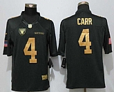 Nike Limited Oakland Raiders #4 Carr Gold Anthracite Salute To Service Stitched NFL Jersey,baseball caps,new era cap wholesale,wholesale hats