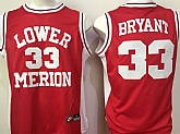 Nike Lower Merion High School Kobe Bryant #33 Red Basketball Throwback Jersey,baseball caps,new era cap wholesale,wholesale hats
