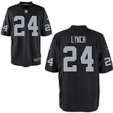 Nike Oakland Raiders #24 Marshawn Lynch Team Color Black Game Jersey,baseball caps,new era cap wholesale,wholesale hats
