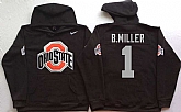 Ohio State Buckeyes #1 Braxton Miller Black Men's Pullover Stitched Hoodie,baseball caps,new era cap wholesale,wholesale hats