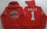 Ohio State Buckeyes #1 Braxton Miller Red Men's Pullover Stitched Hoodie,baseball caps,new era cap wholesale,wholesale hats