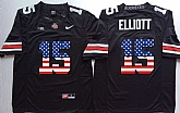 Ohio State Buckeyes #15 Ezekiel Elliott Black USA Flag College Football Stitched Jersey,baseball caps,new era cap wholesale,wholesale hats