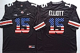 Ohio State Buckeyes #15 Ezekiel Elliott Black USA Flag College Stitched Jersey,baseball caps,new era cap wholesale,wholesale hats