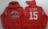Ohio State Buckeyes #15 Ezekiel Elliott Red Men's Pullover Stitched Hoodie,baseball caps,new era cap wholesale,wholesale hats