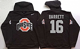 Ohio State Buckeyes #16 J.T. Barrett Black Men's Pullover Stitched Hoodie,baseball caps,new era cap wholesale,wholesale hats