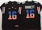 Ohio State Buckeyes #16 J.T. Barrett Black USA Flag College Football Stitched Jersey,baseball caps,new era cap wholesale,wholesale hats