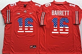 Ohio State Buckeyes #16 J.T. Barrett Red USA Flag College Football Stitched Jersey,baseball caps,new era cap wholesale,wholesale hats