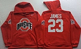 Ohio State Buckeyes #23 Lebron James Red Men's Pullover Stitched Hoodie,baseball caps,new era cap wholesale,wholesale hats