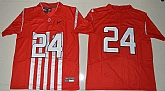 Ohio State Buckeyes #24 Red College Throwback Stitched Jersey,baseball caps,new era cap wholesale,wholesale hats