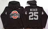 Ohio State Buckeyes #25 Mike Weber Black Men's Pullover Stitched Hoodie,baseball caps,new era cap wholesale,wholesale hats