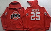 Ohio State Buckeyes #25 Mike Weber Red Men's Pullover Stitched Hoodie,baseball caps,new era cap wholesale,wholesale hats