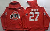 Ohio State Buckeyes #27 Eddie George Red Men's Pullover Stitched Hoodie,baseball caps,new era cap wholesale,wholesale hats