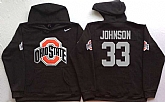 Ohio State Buckeyes #33 Pete Johnson Black Men's Pullover Stitched Hoodie,baseball caps,new era cap wholesale,wholesale hats