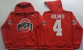 Ohio State Buckeyes #4 Santonio Holmes Men's Pullover Stitched Hoodie,baseball caps,new era cap wholesale,wholesale hats
