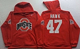 Ohio State Buckeyes #47 A.J. Hawk Red Men's Pullover Stitched Hoodie,baseball caps,new era cap wholesale,wholesale hats