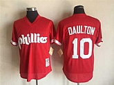 Philadelphia Phillies #10 Darren Daulton Red Mitchell And Ness Throwback Pullover Stitched Jersey,baseball caps,new era cap wholesale,wholesale hats