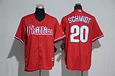 Philadelphia Phillies #20 Mike Schmidt Red New Cool Base Stitched Jersey,baseball caps,new era cap wholesale,wholesale hats
