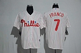Philadelphia Phillies #7 Maikel Franco White New Cool Base Stitched Jersey,baseball caps,new era cap wholesale,wholesale hats