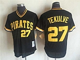 Pittsburgh Pirates #27 Kent Tekulve Black Mitchell And Ness Throwback Pullover Stitched Jersey,baseball caps,new era cap wholesale,wholesale hats
