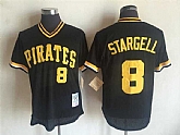Pittsburgh Pirates #8 Willie Stargell Black Mitchell And Ness Throwback Pullover Stitched Jersey,baseball caps,new era cap wholesale,wholesale hats
