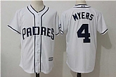 San Diego Padres #4 Wil Myers White New Cool Base Stitched Jersey,baseball caps,new era cap wholesale,wholesale hats