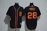 San Francisco Giants #28 Buster Posey Black New Cool Base Stitched Jersey,baseball caps,new era cap wholesale,wholesale hats