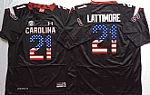 South Carolina Gamecocks #21 Marcus Lattimore Black USA Flag College Stitched Jersey,baseball caps,new era cap wholesale,wholesale hats