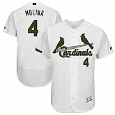St. Louis Cardinals #4 Yadier Molina White 2017 Memorial Day Flexbase Player Jersey JiaSu,baseball caps,new era cap wholesale,wholesale hats