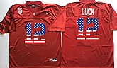 Stanford Cardinals #12 Andrew Luck Red USA Flag College Stitched Jersey,baseball caps,new era cap wholesale,wholesale hats