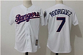 Texas Rangers #7 Ivan Rodriguez White Throwback Stitched Jersey,baseball caps,new era cap wholesale,wholesale hats