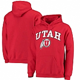 Utah Utes Red Campus Pullover Hoodie,baseball caps,new era cap wholesale,wholesale hats