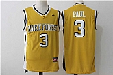 Wake Forest Demon Deacons #3 Chris Paul Gold College Basketball Stitched Jersey,baseball caps,new era cap wholesale,wholesale hats
