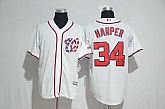 Washington Nationals #34 Bryce Harper White New Cool Base Stitched Jersey,baseball caps,new era cap wholesale,wholesale hats