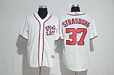 Washington Nationals #37 Stephen Strasburg White New Cool Base Stitched Jersey,baseball caps,new era cap wholesale,wholesale hats