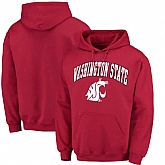 Washington State Cougars Red Campus Pullover Hoodie,baseball caps,new era cap wholesale,wholesale hats