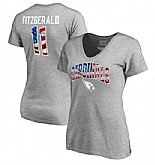 Women's Arizona Cardinals #11 Larry Fitzgerald NFL Pro Line by Fanatics Branded Banner Wave Name & Number T Shirt Heathered Gray FengYun,baseball caps,new era cap wholesale,wholesale hats