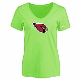 Women's Arizona Cardinals L.Green Logo V neck T-Shirt FengYun,baseball caps,new era cap wholesale,wholesale hats