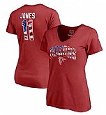 Women's Atlanta Falcons #11 Julio Jones NFL Pro Line by Fanatics Branded Banner Wave Name & Number T Shirt Red FengYun,baseball caps,new era cap wholesale,wholesale hats