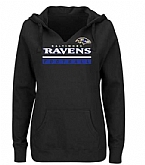 Women's Baltimore Ravens Majestic Self-Determination Pullover Hoodie - Black FengYun,baseball caps,new era cap wholesale,wholesale hats