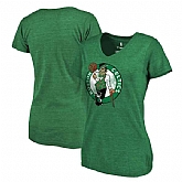 Women's Boston Celtics Distressed Team Primary Logo Slim Fit Tri-Blend T-Shirt - Green FengYun,baseball caps,new era cap wholesale,wholesale hats