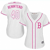 Women's Boston Red Sox #40 Andrew Benintendi White Pink New Cool Base Jersey,baseball caps,new era cap wholesale,wholesale hats