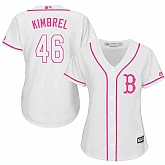 Women's Boston Red Sox #46 Craig Kimbrel White Pink New Cool Base Jersey,baseball caps,new era cap wholesale,wholesale hats