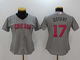 Women's Chicago Cubs #17 Kris Bryant Gray Mother's Day Cool Base Stitched Jersey,baseball caps,new era cap wholesale,wholesale hats